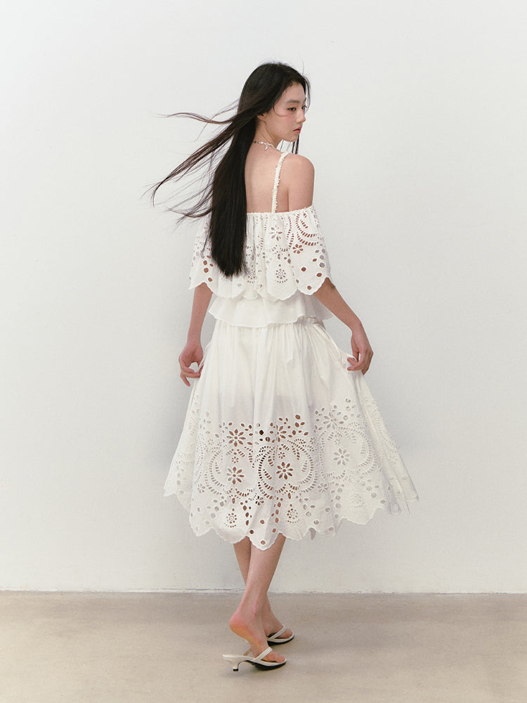 3D Hollow Embroidered Sleeveless T-shirt - CHINASQUAD