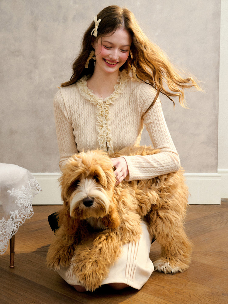 Elastic Knit Cardigan Base Sweater - CHINASQUAD