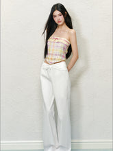 Satin Waist Bow Pearl Casual Pants - CHINASQUAD
