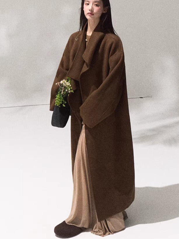 Tailored Pure Wool Long Coat