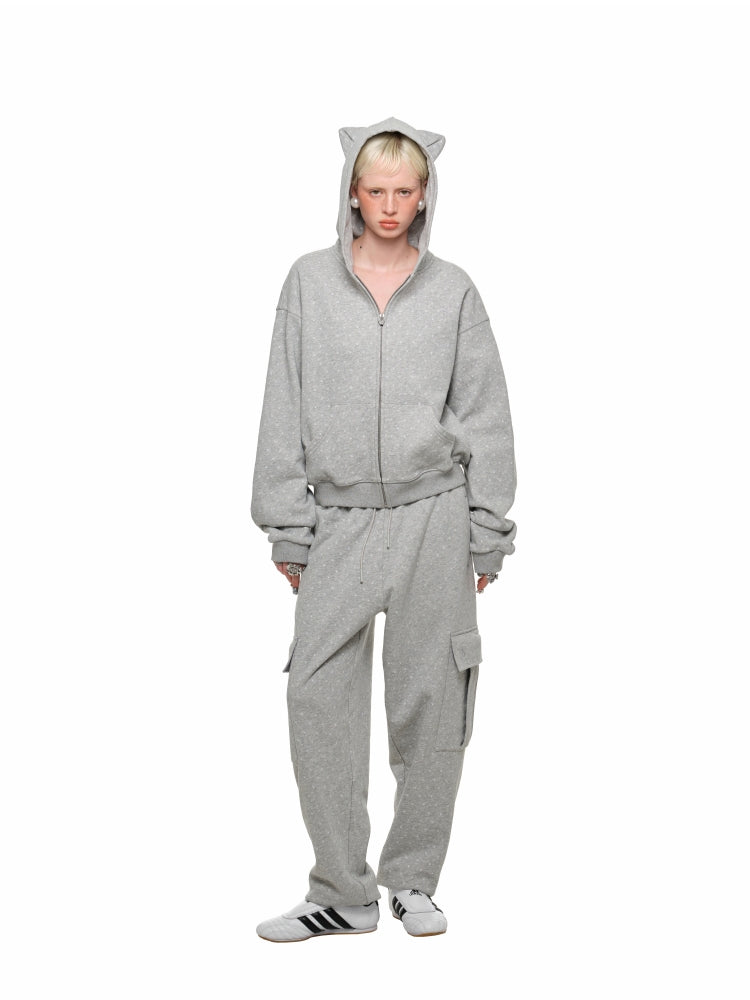 Cat Paw Cargo Long Sweatpants - CHINASQUAD