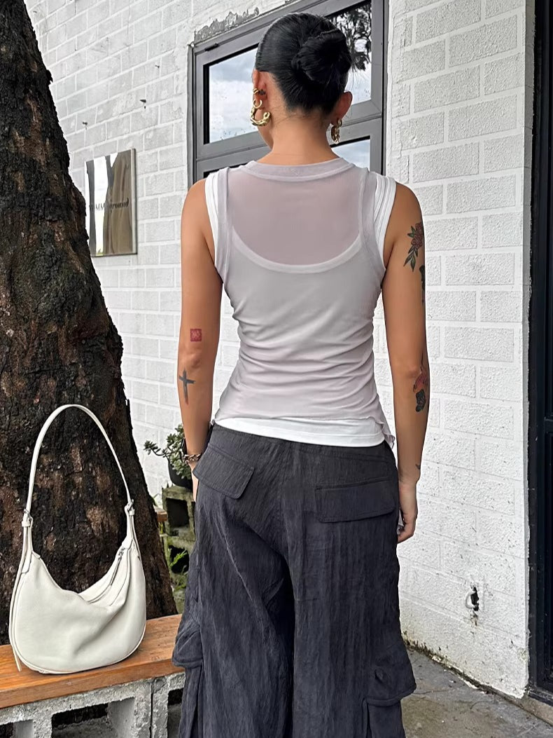 Relaxed TENCEL™ Wide-Leg Utility Pants