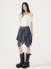 High-Elasticity Star-Studded Diagonal Shoulder T-Shirt - CHINASQUAD