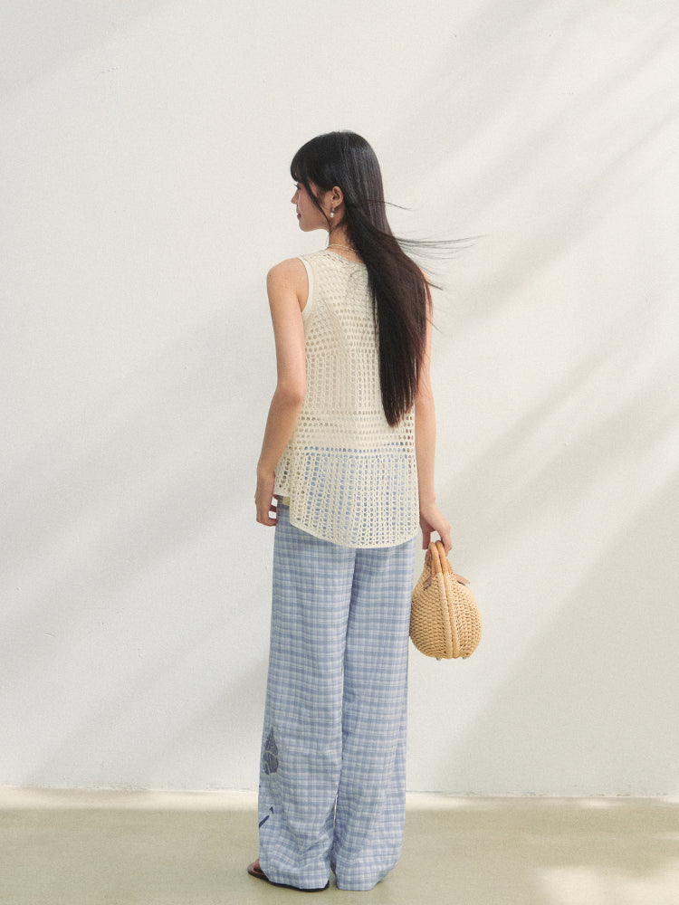 Pearl Crochet Hollow Vest Camisole - CHINASQUAD