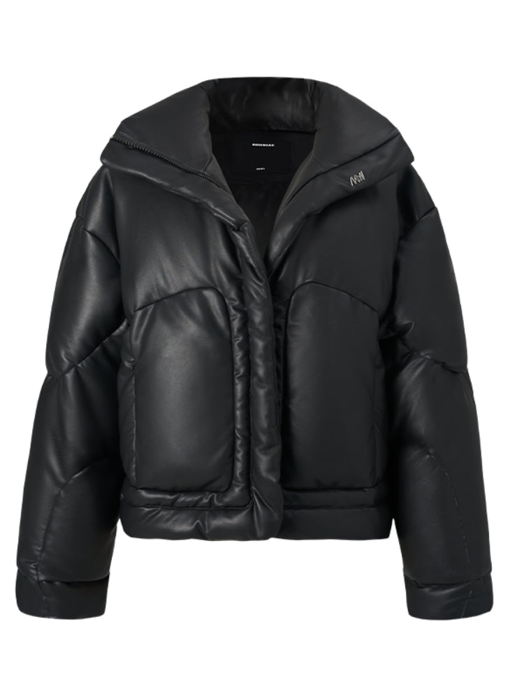 Black Loose Thickened Down Jacket - CHINASQUAD