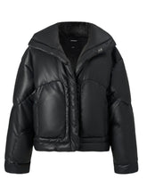Black Loose Thickened Down Jacket - CHINASQUAD