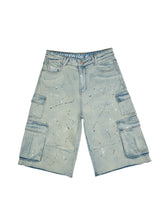Printed Denim Shorts - CHINASQUAD