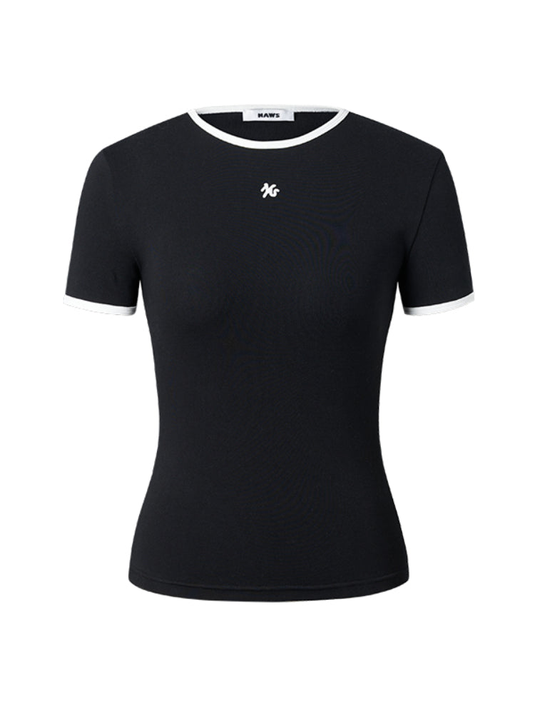 Slim-Fit Color-Block Crewneck Sports T-Shirt - CHINASQUAD