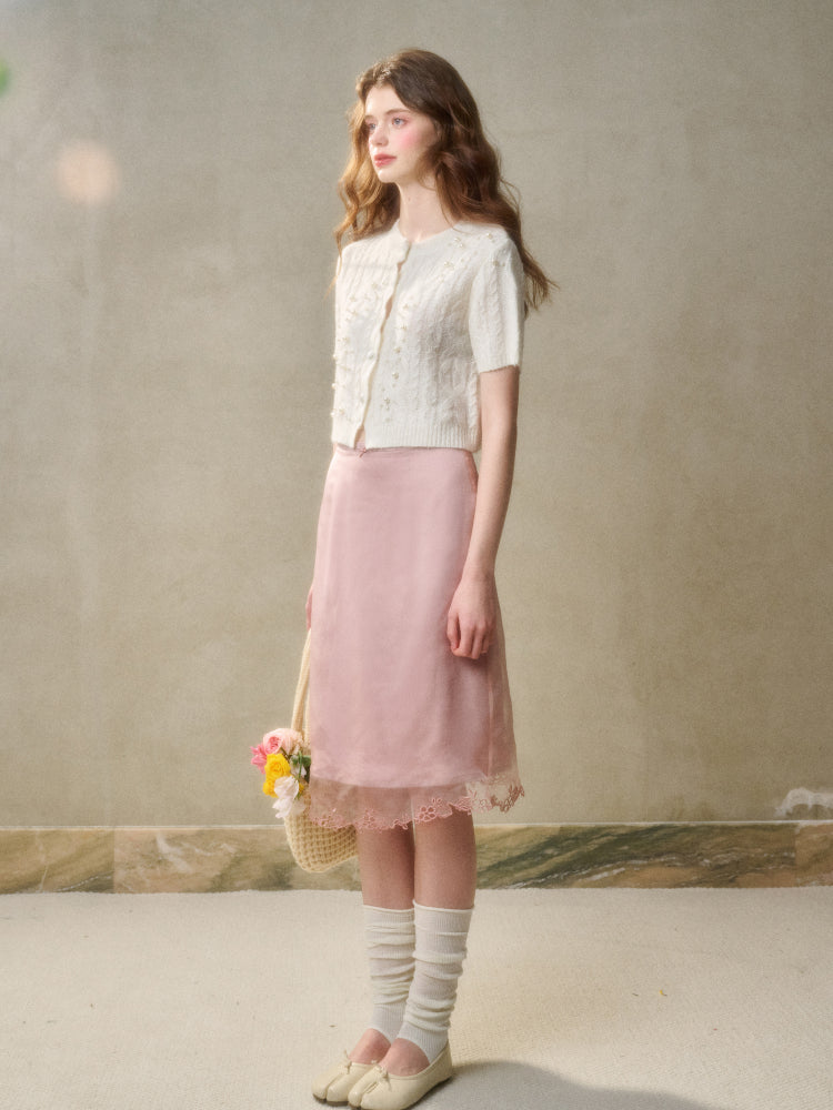 Pearl Mohair Knit Cardigan - CHINASQUAD