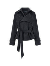 Faux Two-Piece Belted Layered Coat - CHINASQUAD