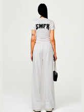 Black & White Compass Flared Sweatpants - CHINASQUAD