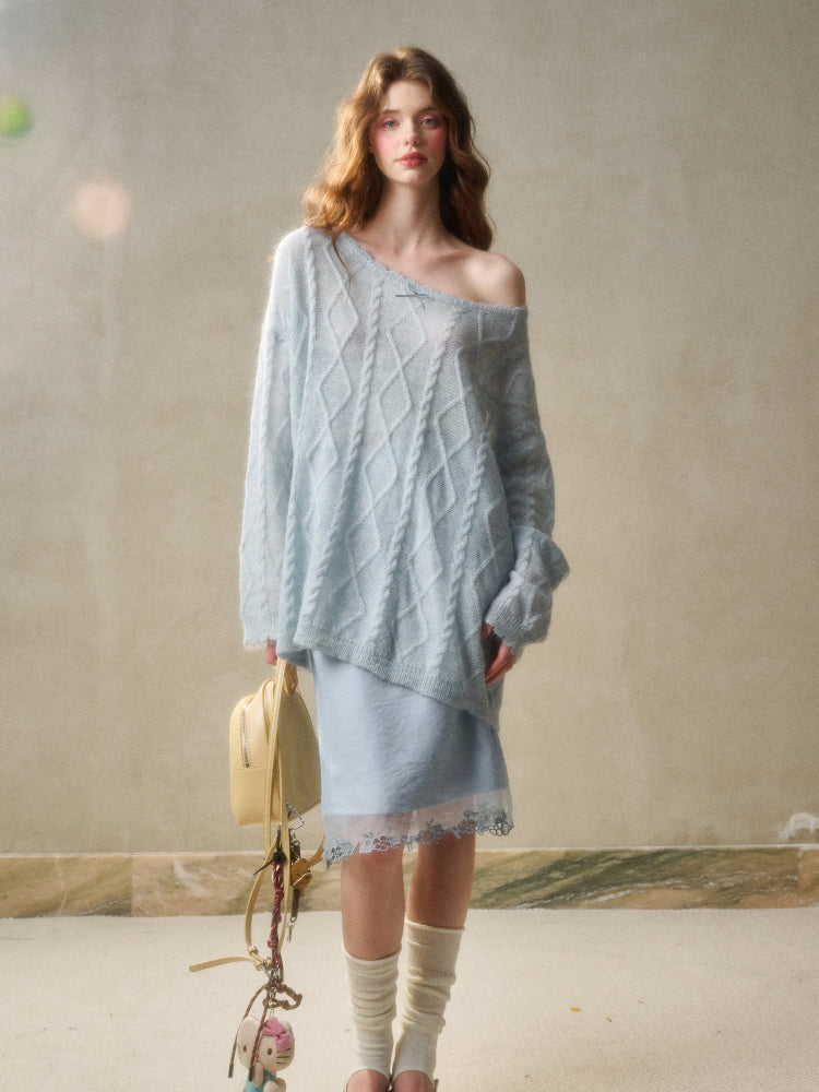 Pearl Mohair Knit Sweater - CHINASQUAD