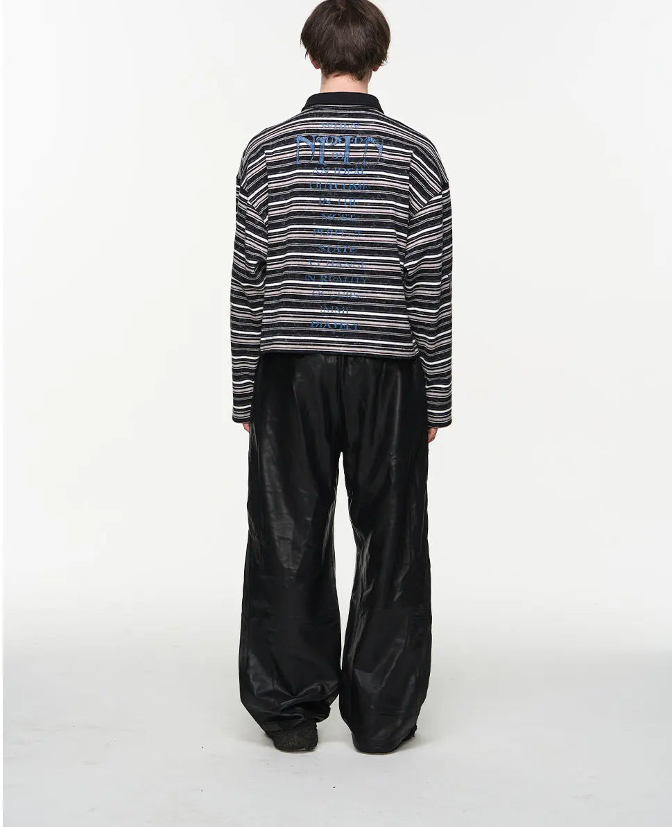 Washed Stripe Polo Shirt - CHINASQUAD