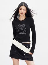 MacyMccoy Bow Graphic Long-Sleeve T-shirt - CHINASQUAD