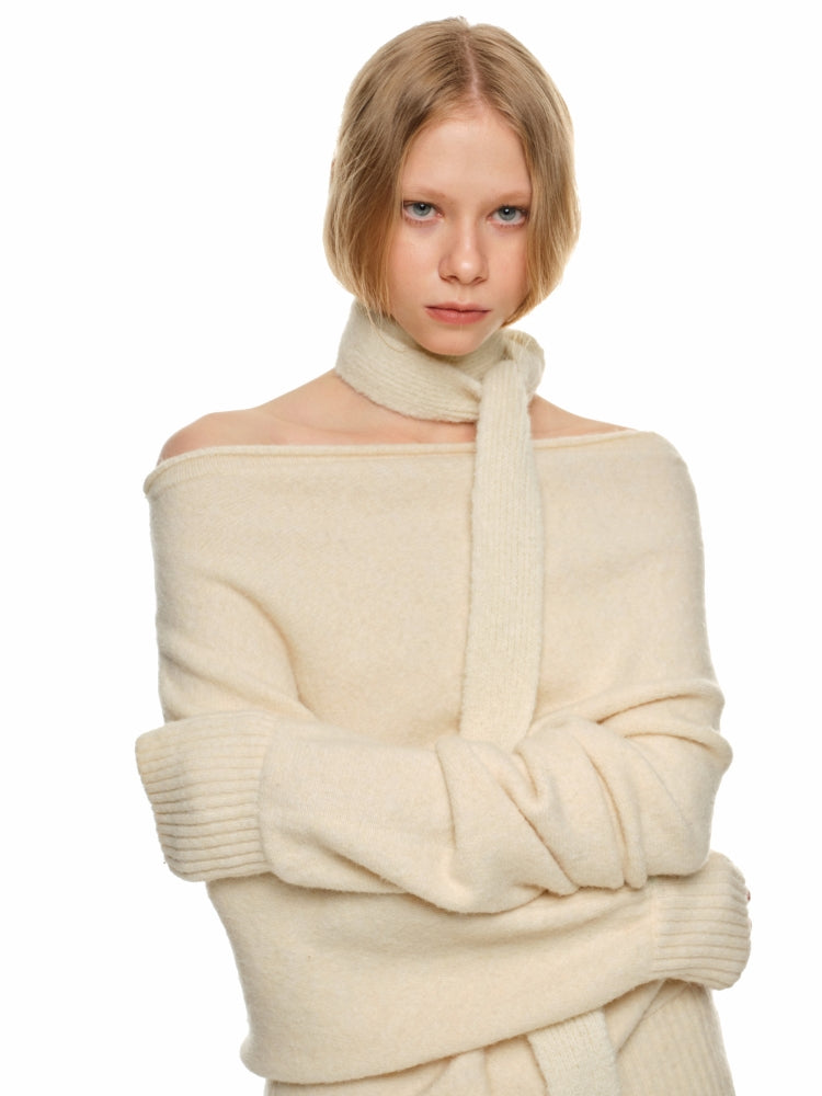 Alpaca Wool Narrow Scarf - CHINASQUAD