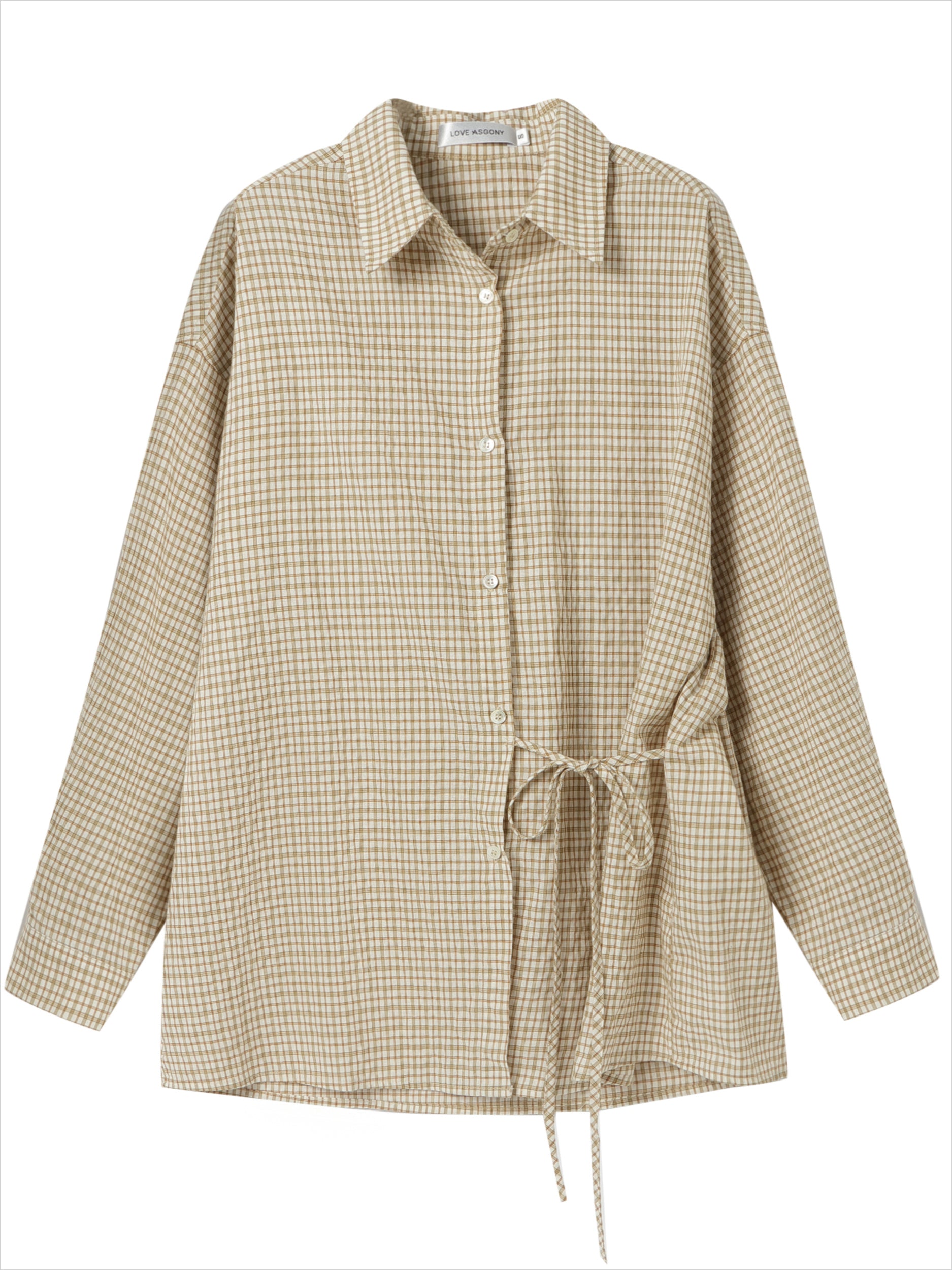 Khaki & Black Retro Check Shirt & Skirt Set - CHINASQUAD