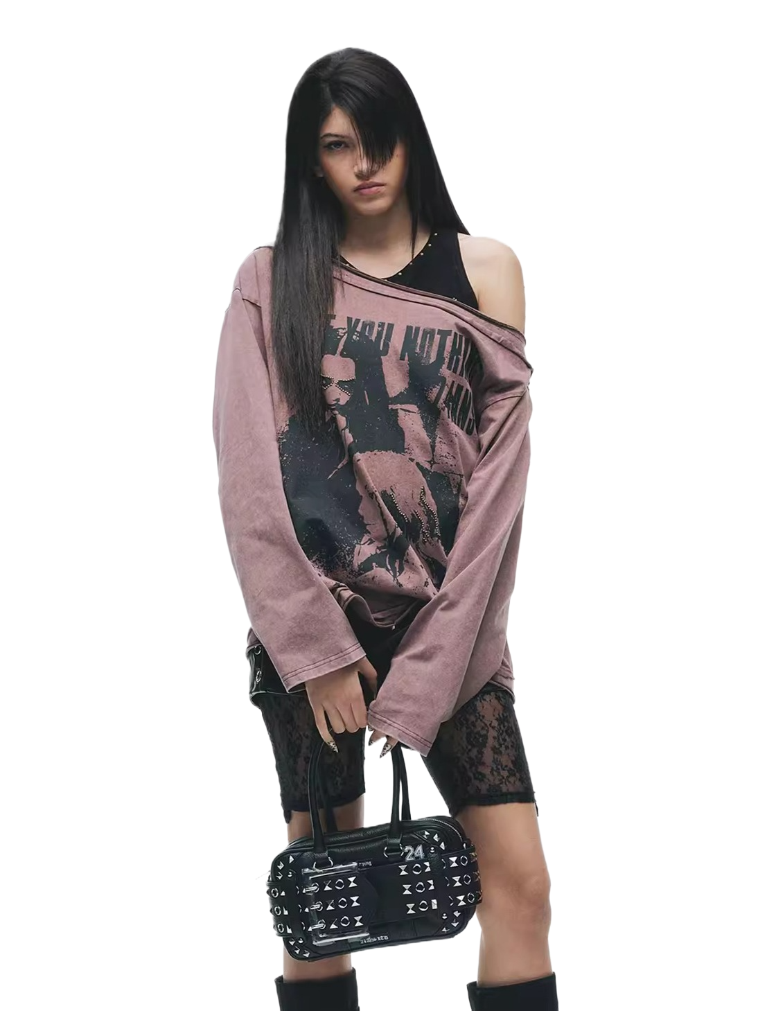 Salt-Washed Grunge Graphic T-Shirt