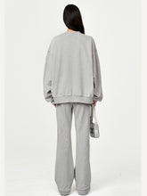 Black & Gray Chain Racing Oversized Sweatshirt - CHINASQUAD