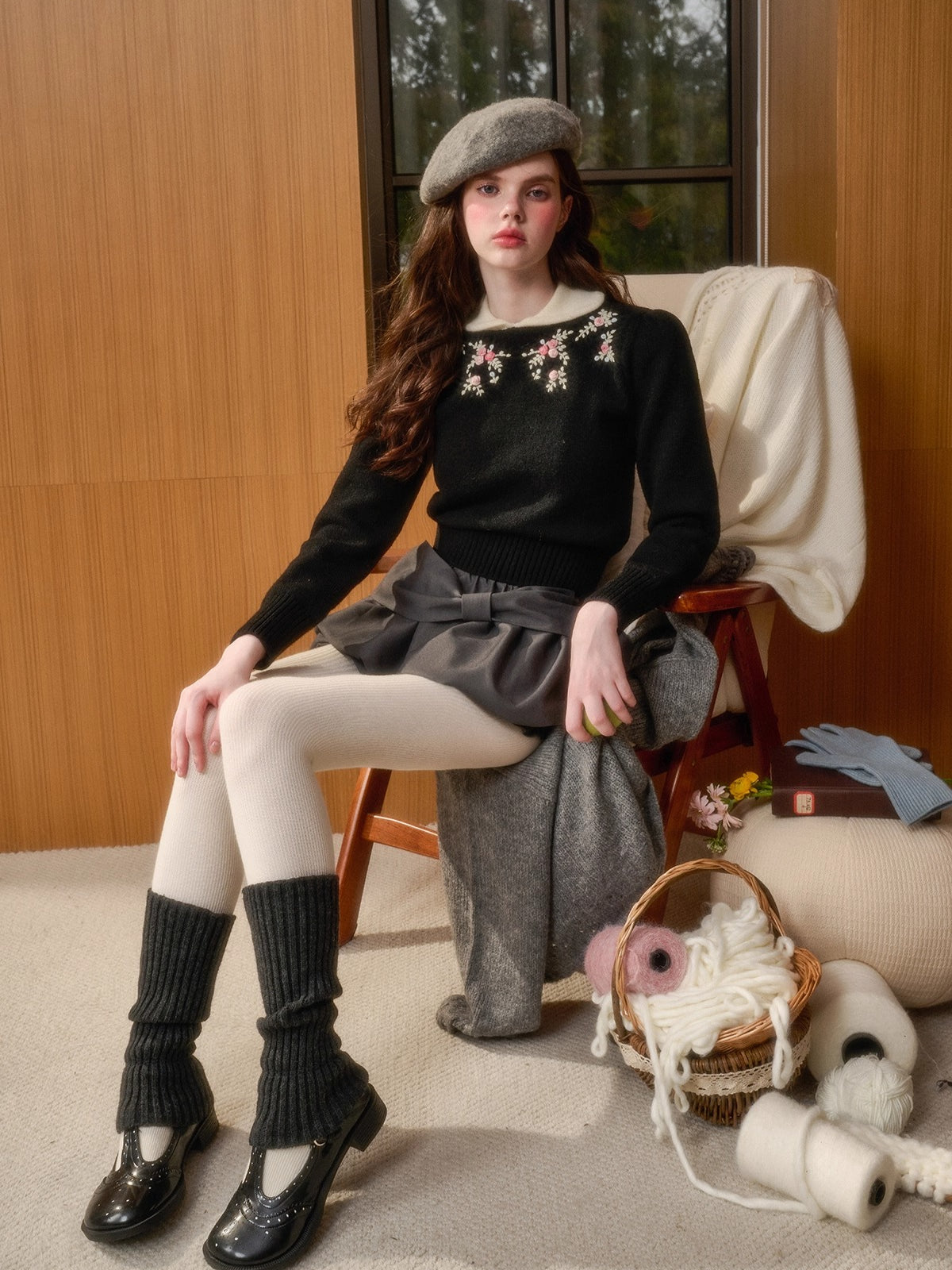 The Gift Hand-Embroidered Wool Sweater