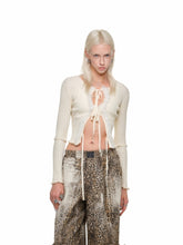 Tie-up and Fur Panel Knitted Cardigan - CHINASQUAD