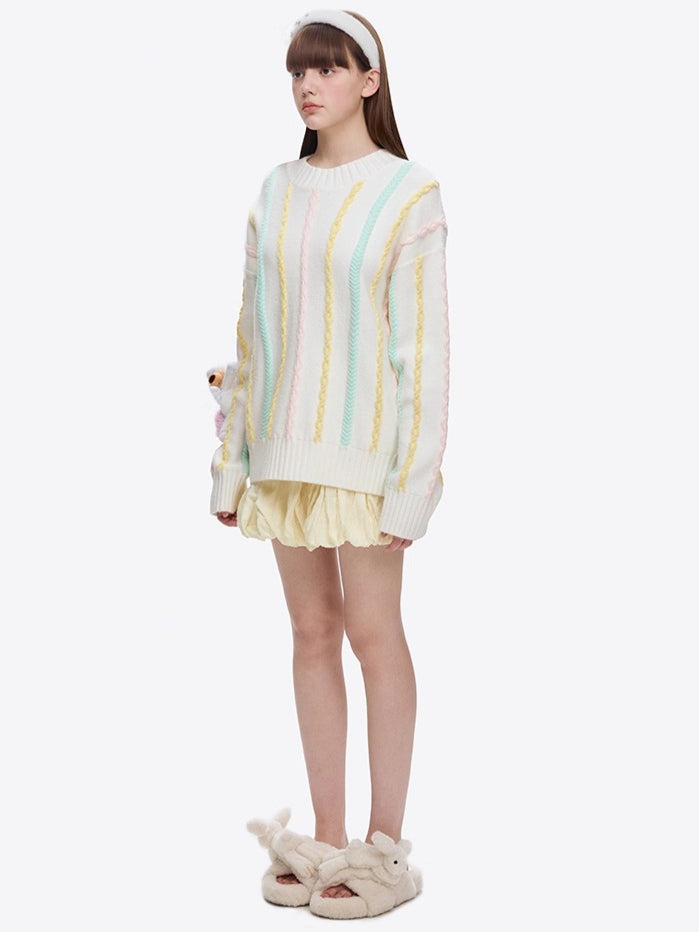 Glow Teddy Cross-Strap Platform Slippers