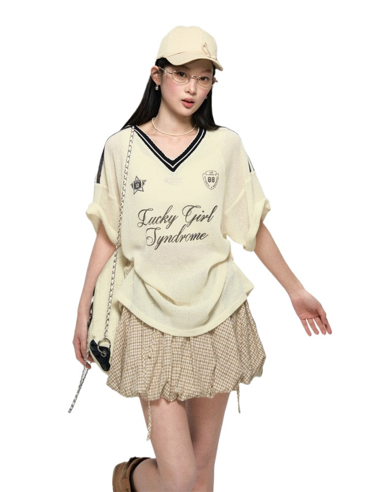 Textured Contrast Trim Sports T-shirt - CHINASQUAD