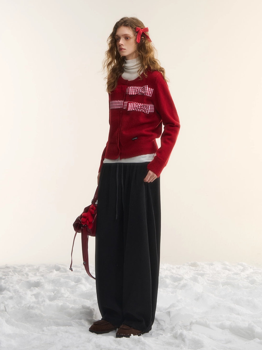 Vintage Fleece Curved-Leg Drawstring Pants