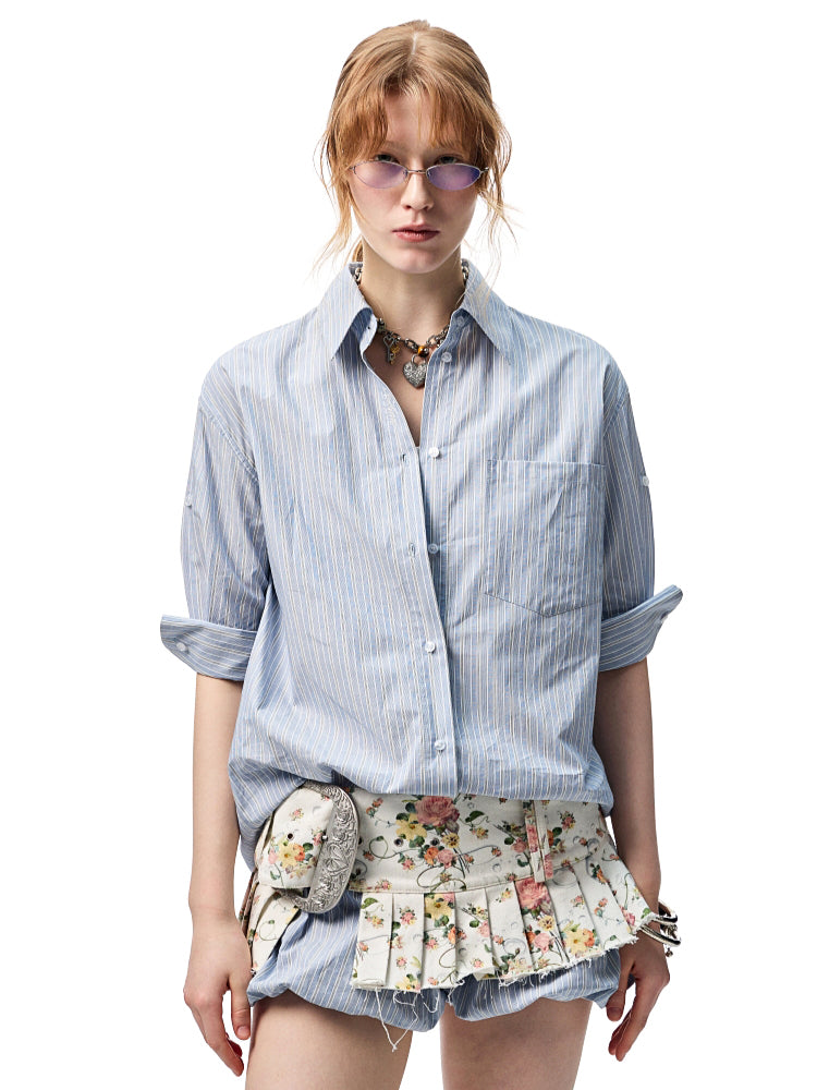 Floral Canvas Waistband Pleated Cummerbund - CHINASQUAD