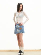 Washed Twill Misaligned Lazy Shorts - CHINASQUAD