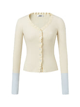 Floral-Placket Shell-Button Long-Sleeve Top - CHINASQUAD