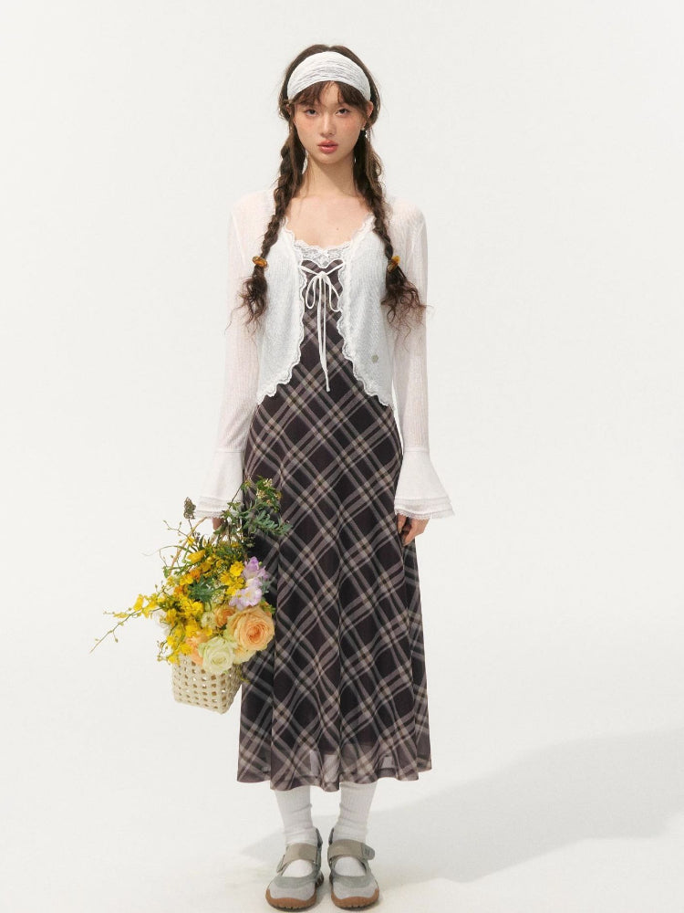 Lace-Edge Lightweight Cardigan