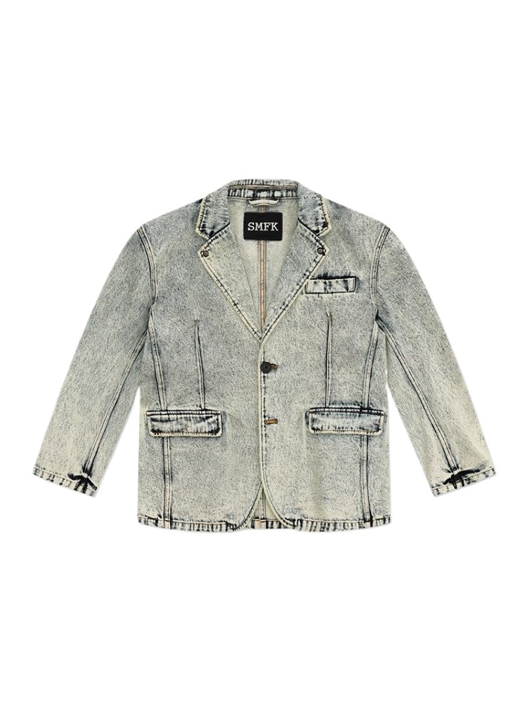 Compass Wild Studded Denim Blazer - CHINASQUAD