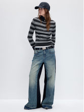 Striped Wool Blend Half-Zip Sweater - CHINASQUAD