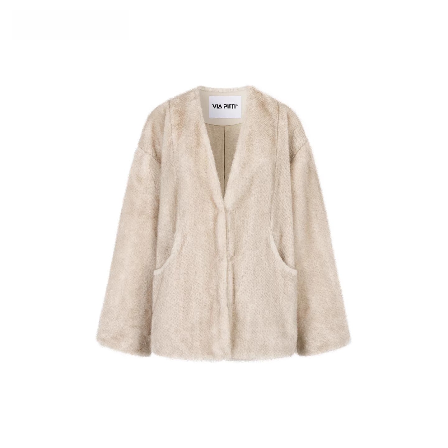 Ombre Faux Fur Statement Jacket