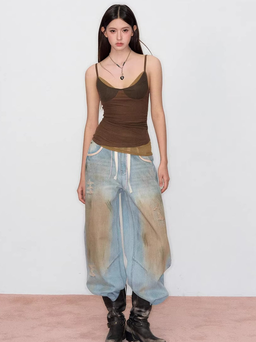 Colorblock Lyocell Knit Camisole