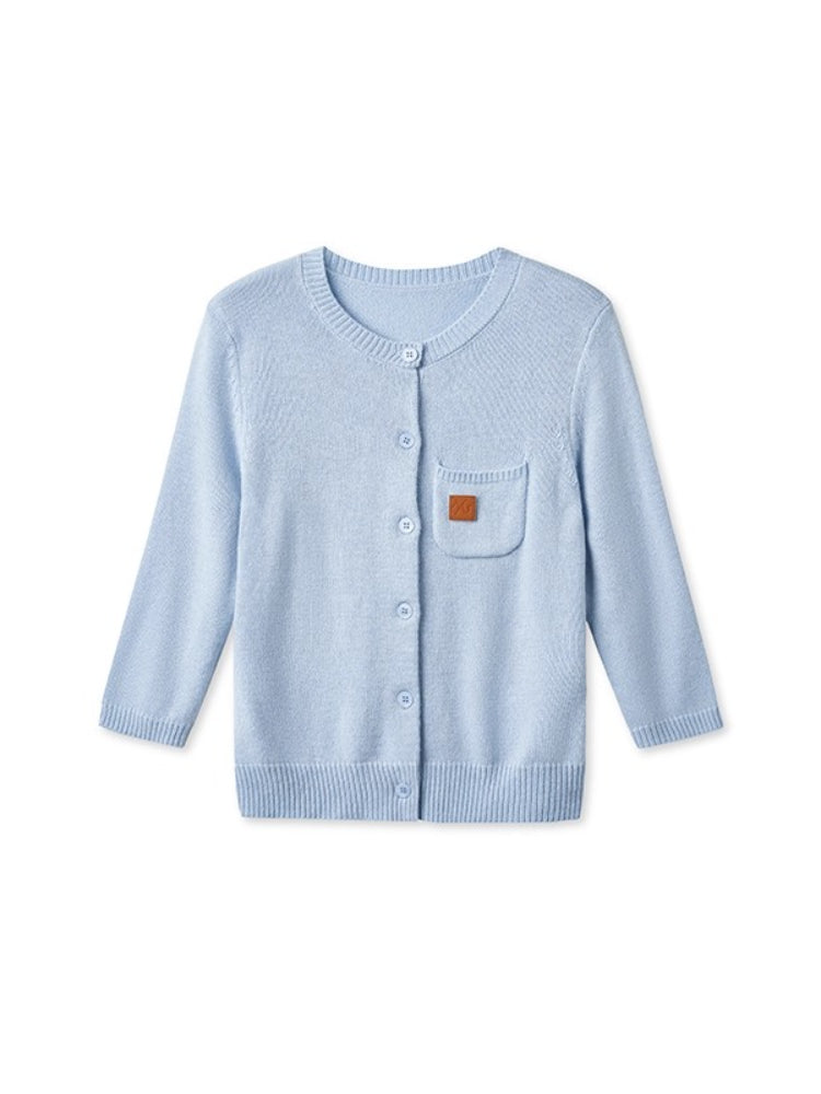 Cashmere Round Neck Regular Shoulder Cardigan - CHINASQUAD