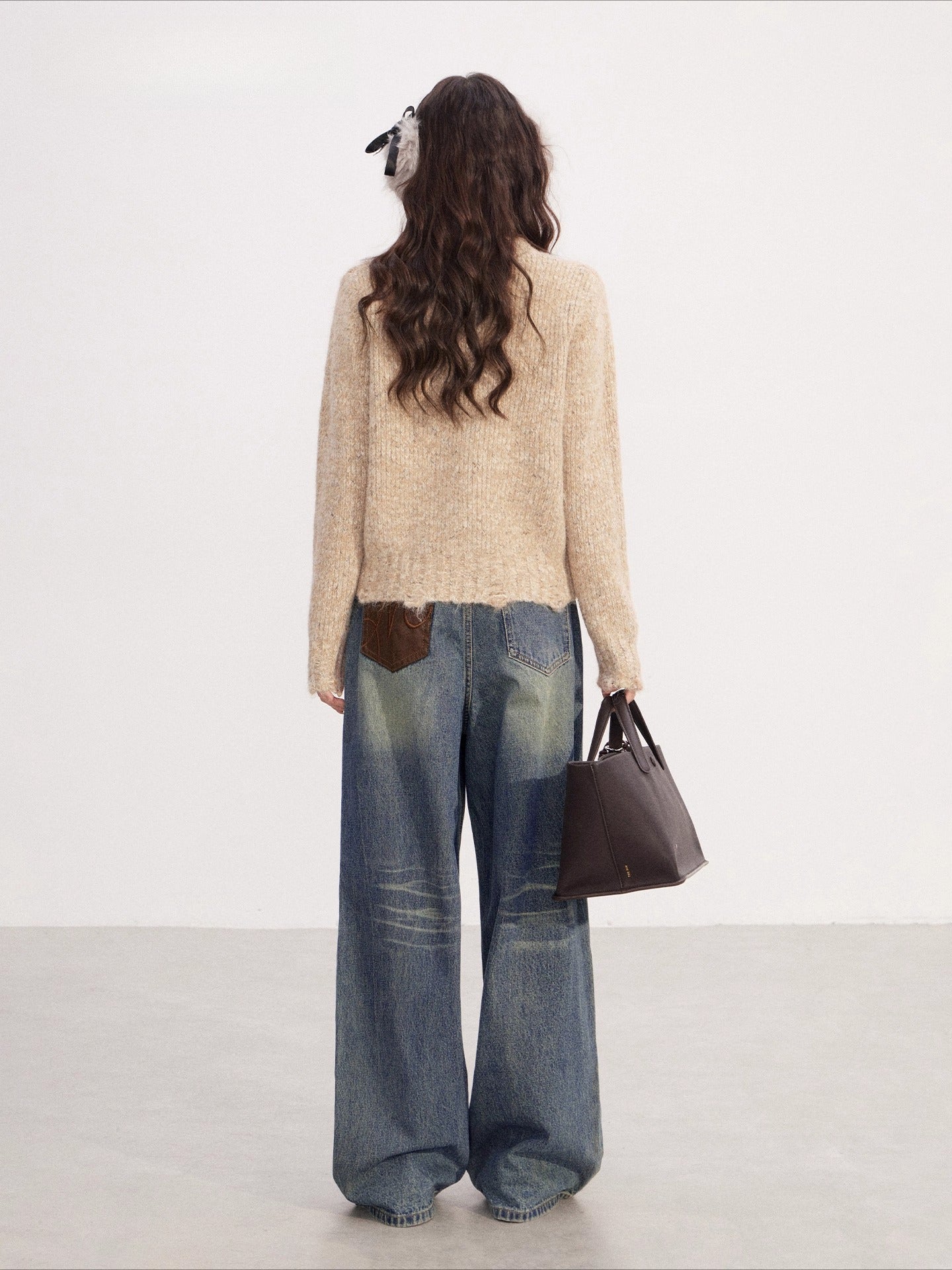 Chunky-Knit Wool-Blend Winter Cardigan