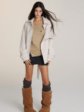 Faux Two-Piece Belted Layered Coat - CHINASQUAD