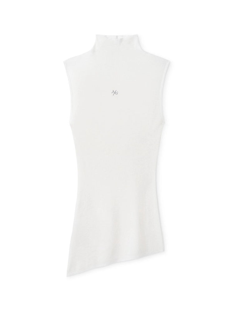 “Djembe Series” 100% Wool Asymmetric Hem Turtleneck T-shirt - CHINASQUAD