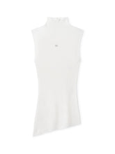 “Djembe Series” 100% Wool Asymmetric Hem Turtleneck T-shirt - CHINASQUAD