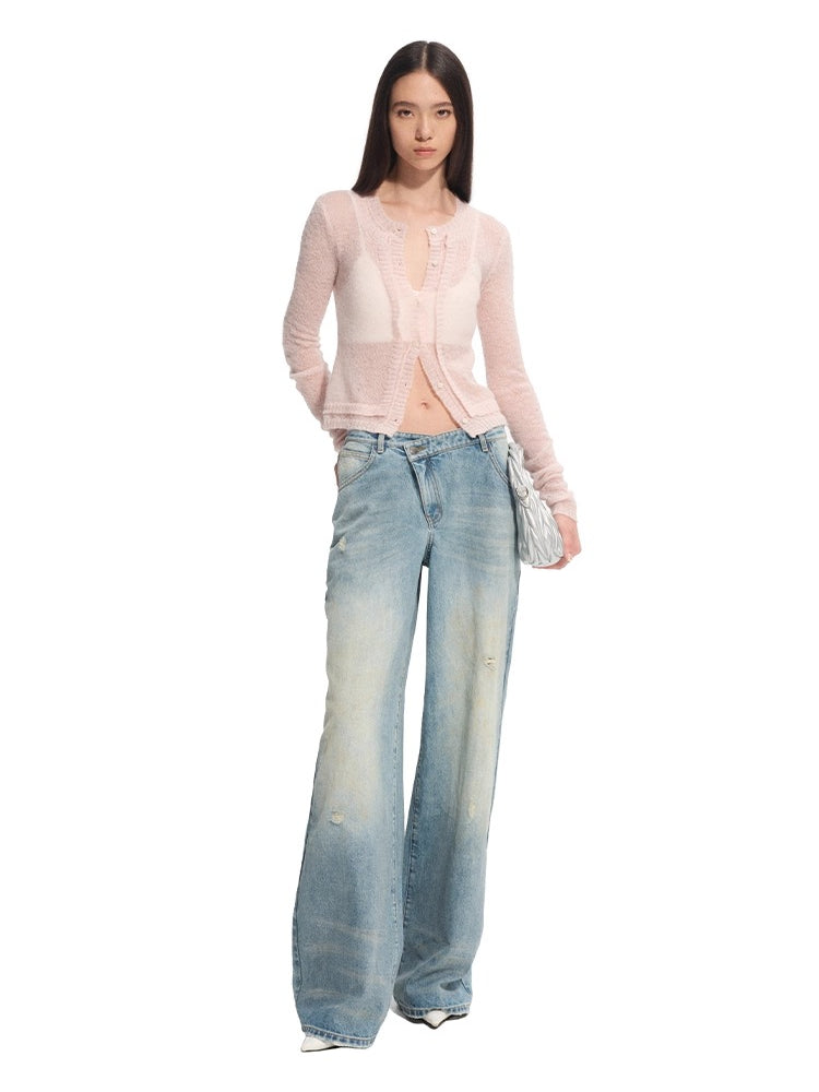"Savanna Series" Washed Hand-rubbed Denim Jeans - CHINASQUAD