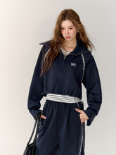 Two-Piece Embroidered Cropped Hoodie - CHINASQUAD