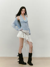 Heavy-duty Knitted Draped Neck Tank Top Set - CHINASQUAD