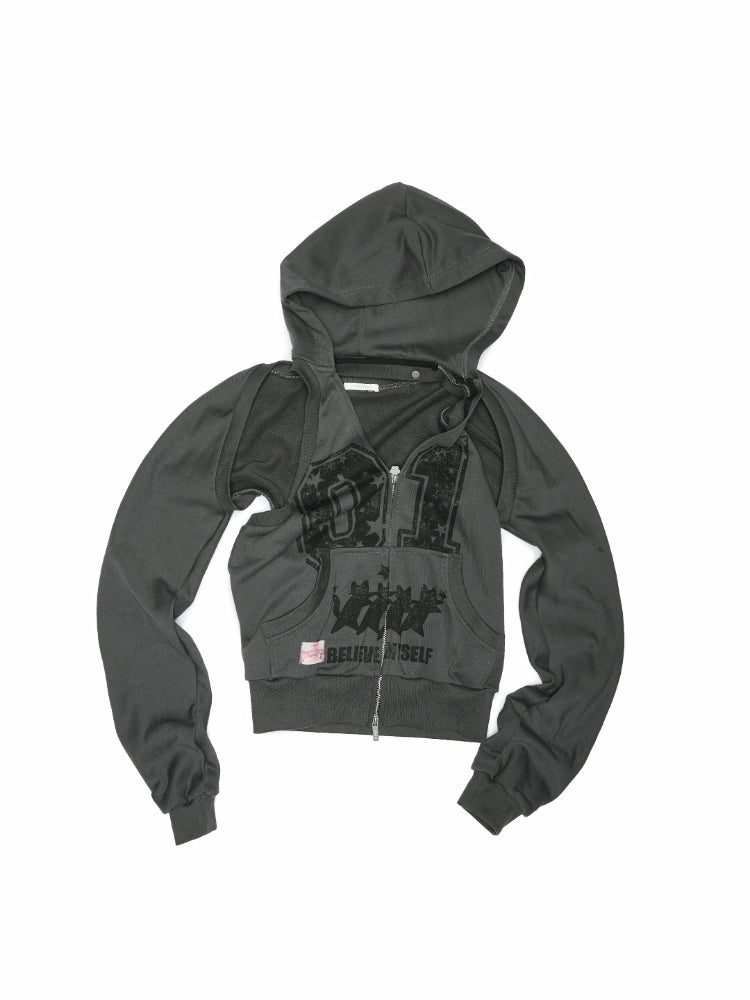 Hooded Backless Vest & Hoodie Set - CHINASQUAD
