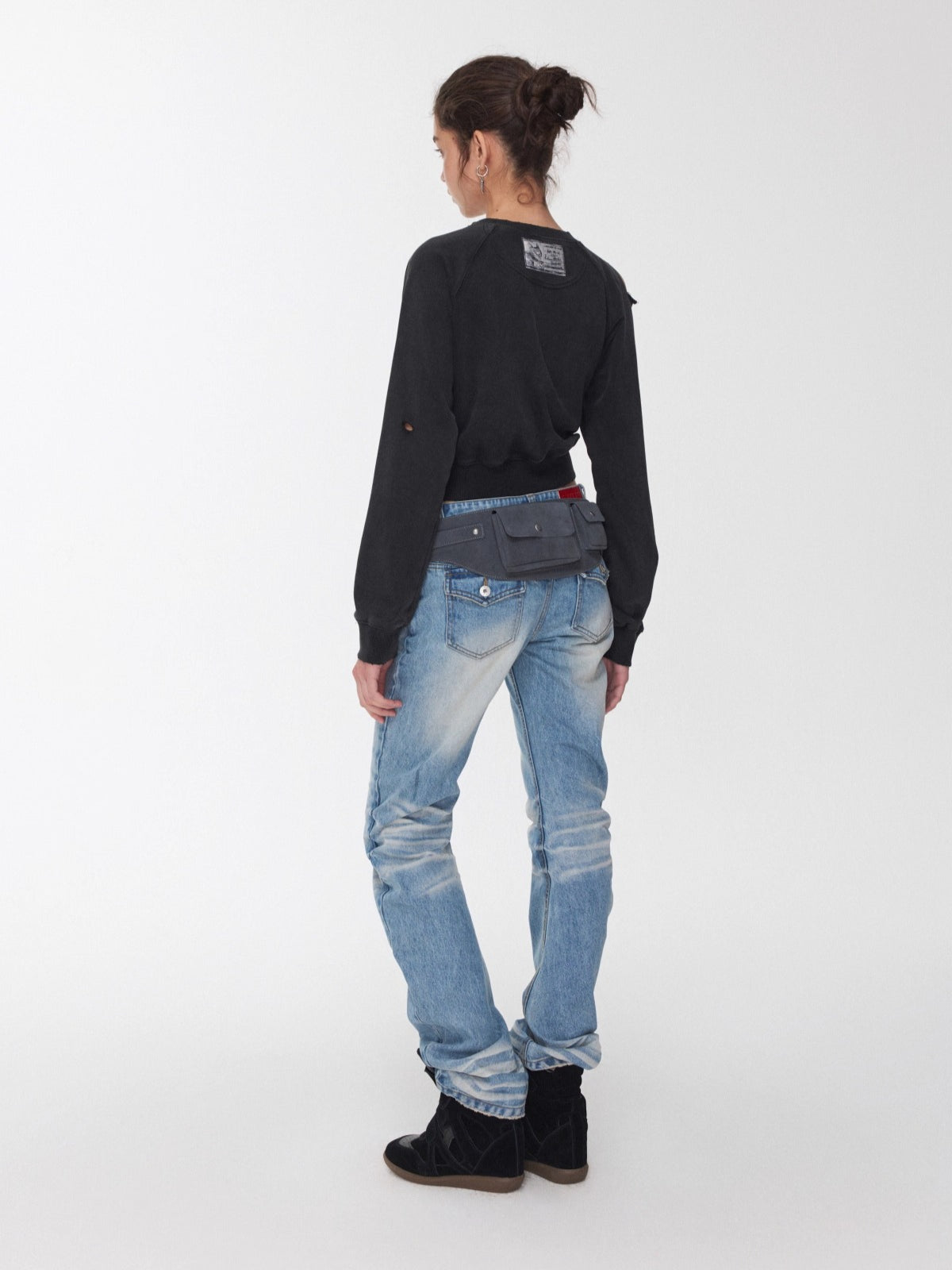 Vintage Suede Multi-Pocket Utility Waist Bag