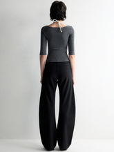 Cross-Design Low-Waisted Casual Pants - CHINASQUAD