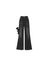 Bear Washed Denim Printing Pants - CHINASQUAD