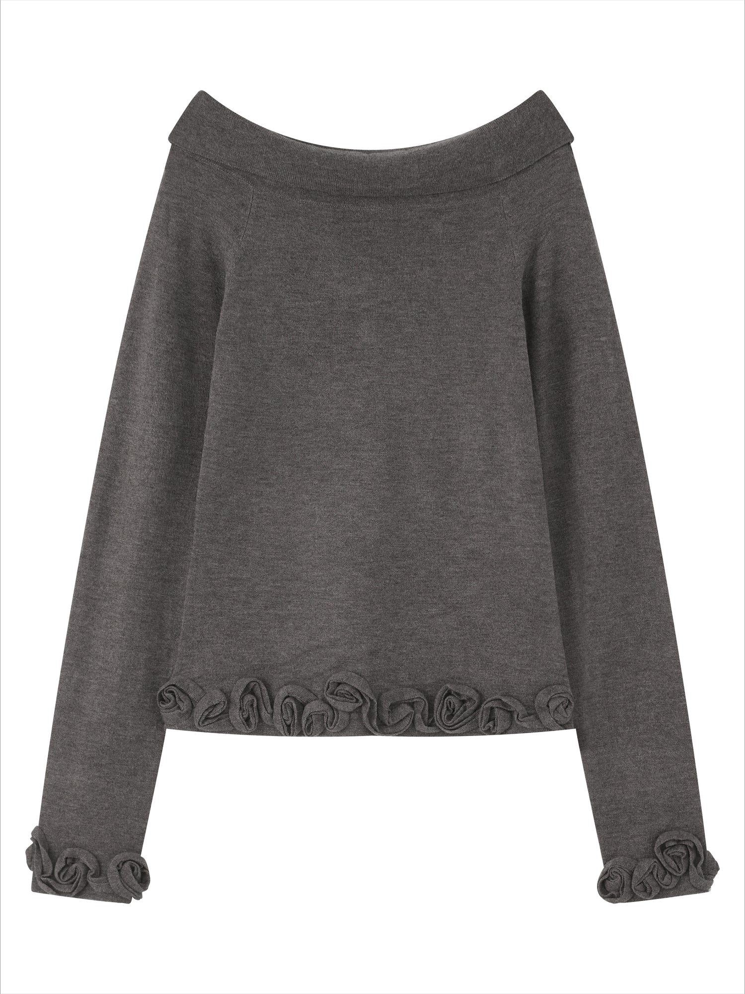 High-End Wool Off-shoulder Knit  - CHINASQUAD