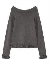 High-End Wool Off-shoulder Knit  - CHINASQUAD