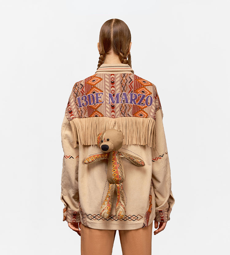 Corduroy Patchwork Shirt - CHINASQUAD